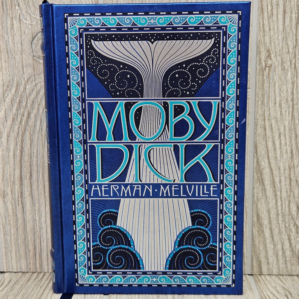 Moby Dick Herman Melville Barnes & Noble Collectible Edition Blue Leatherbound